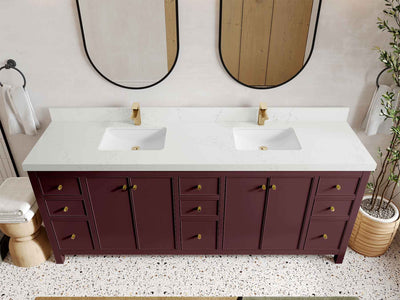 Chicago 84 in. W x 22 in. D Double Sink Bathroom Vanity - Willow Bath and Vanity