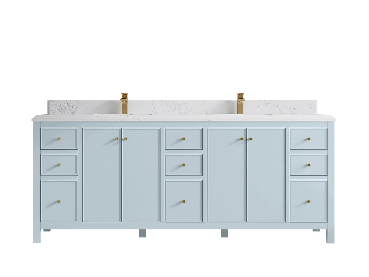 Chicago 84 in. W x 22 in. D Double Sink Bathroom Vanity - Willow Bath and Vanity