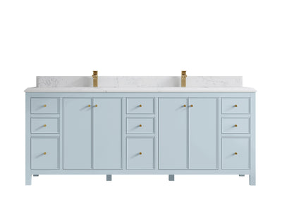 Chicago 84 in. W x 22 in. D Double Sink Bathroom Vanity - Willow Bath and Vanity
