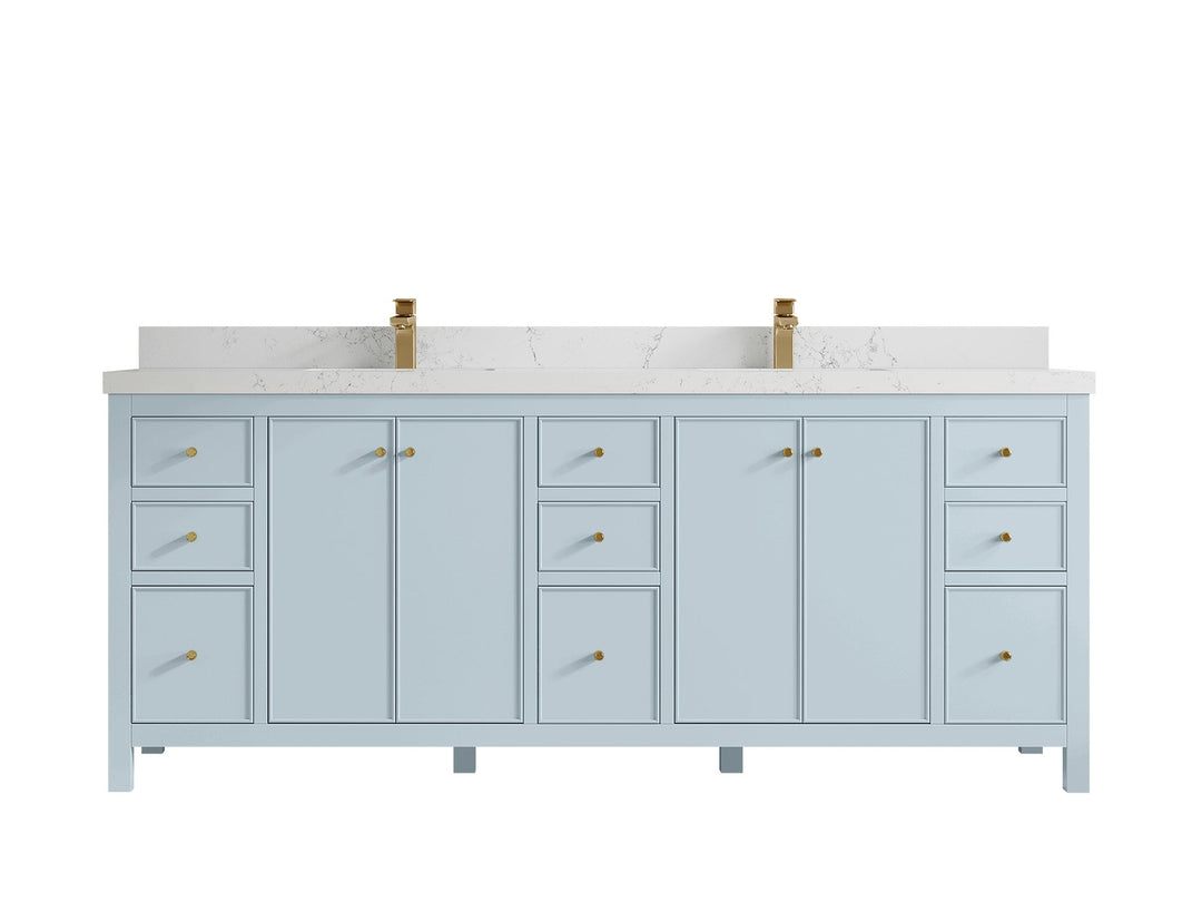 Chicago 84 in. W x 22 in. D Double Sink Bathroom Vanity - Willow Bath and Vanity