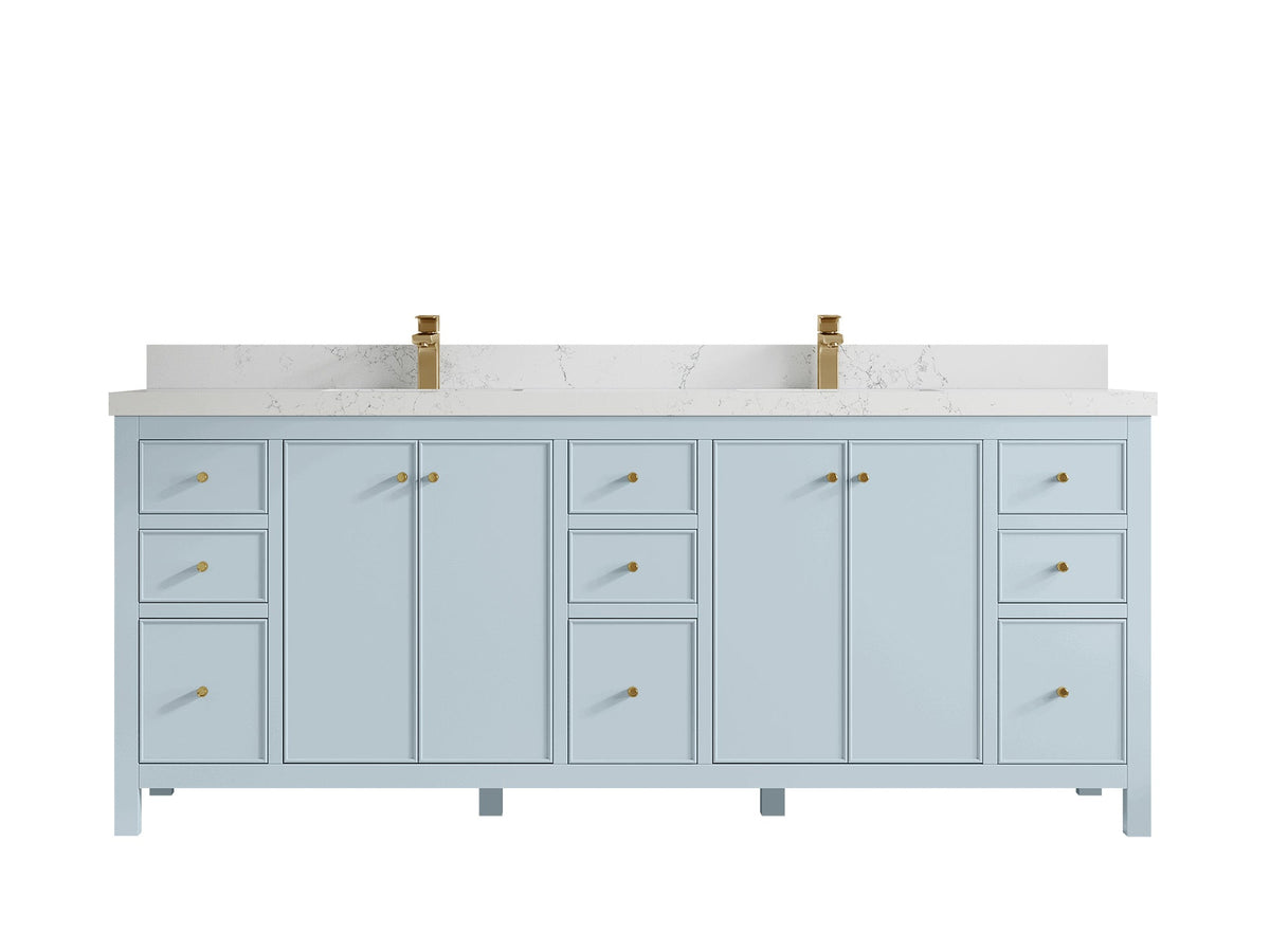 Chicago 84 in. W x 22 in. D Double Sink Bathroom Vanity - Willow Bath and Vanity