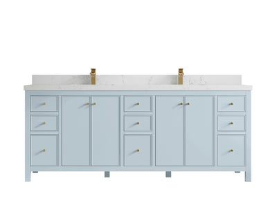 Chicago 84 in. W x 22 in. D Double Sink Bathroom Vanity - Willow Bath and Vanity