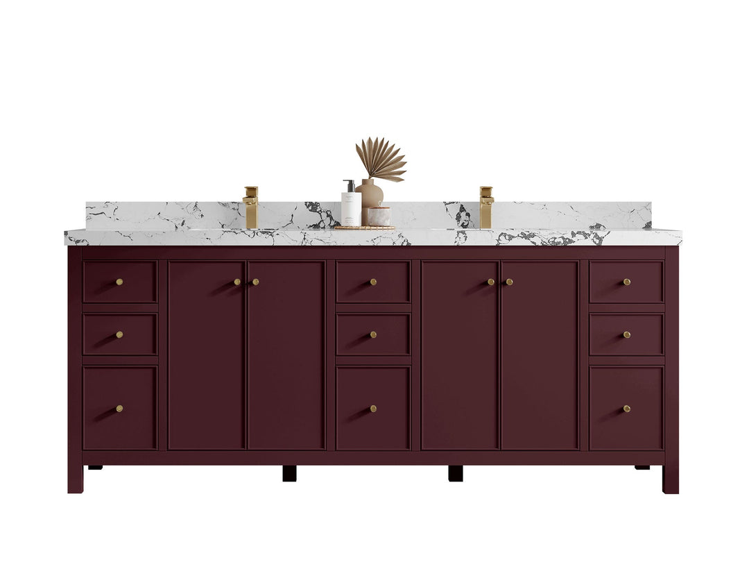 Chicago 84 in. W x 22 in. D Double Sink Bathroom Vanity - Willow Bath and Vanity