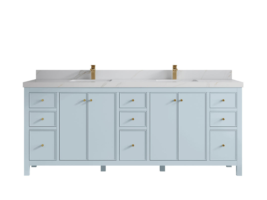 Chicago 84 in. W x 22 in. D Double Sink Bathroom Vanity - Willow Bath and Vanity