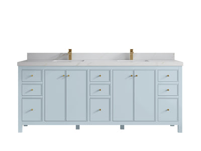 Chicago 84 in. W x 22 in. D Double Sink Bathroom Vanity - Willow Bath and Vanity