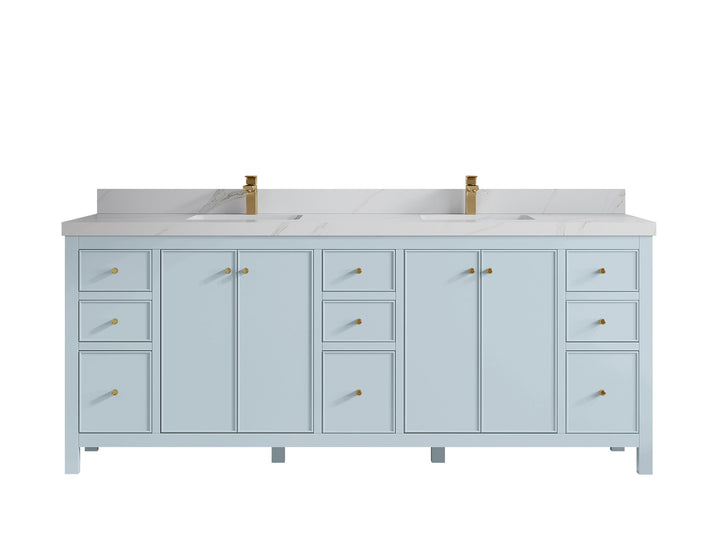 Chicago 84 in. W x 22 in. D Double Sink Bathroom Vanity - photo 23