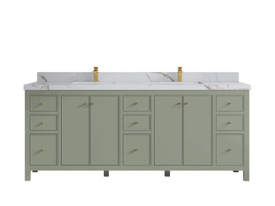 Chicago 84 in. W x 22 in. D Double Sink Bathroom Vanity - Willow Bath and Vanity