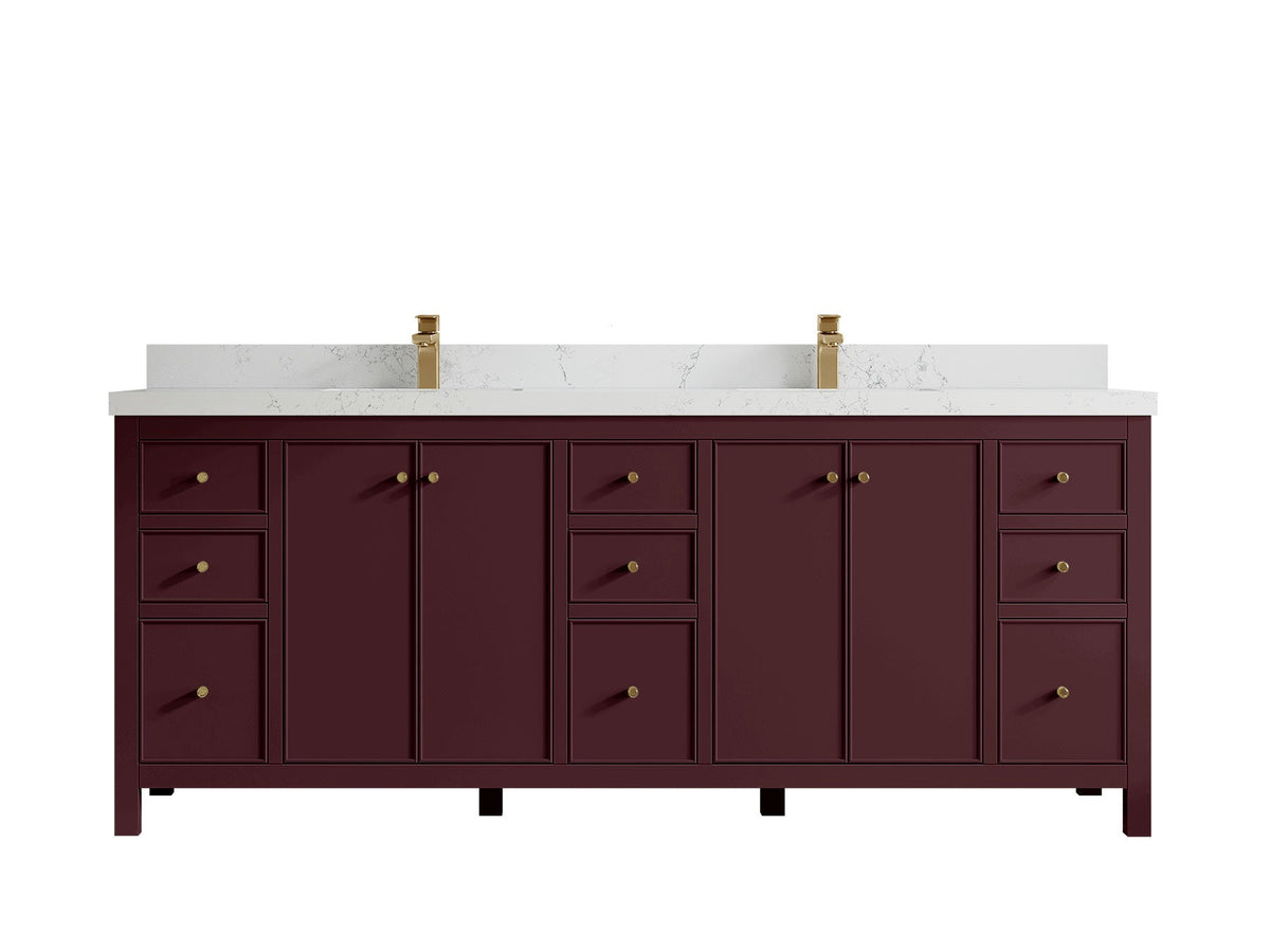 Chicago 84 in. W x 22 in. D Double Sink Bathroom Vanity - Willow Bath and Vanity