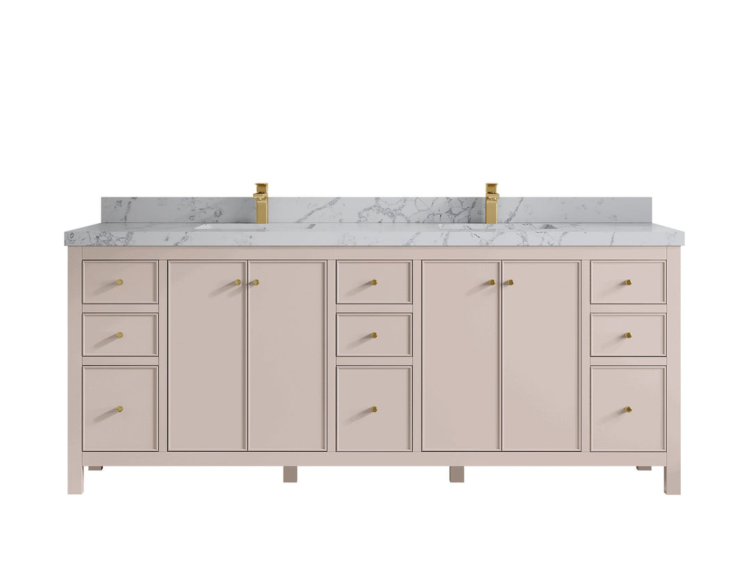 Chicago 84 in. W x 22 in. D Double Sink Bathroom Vanity - Willow Bath and Vanity