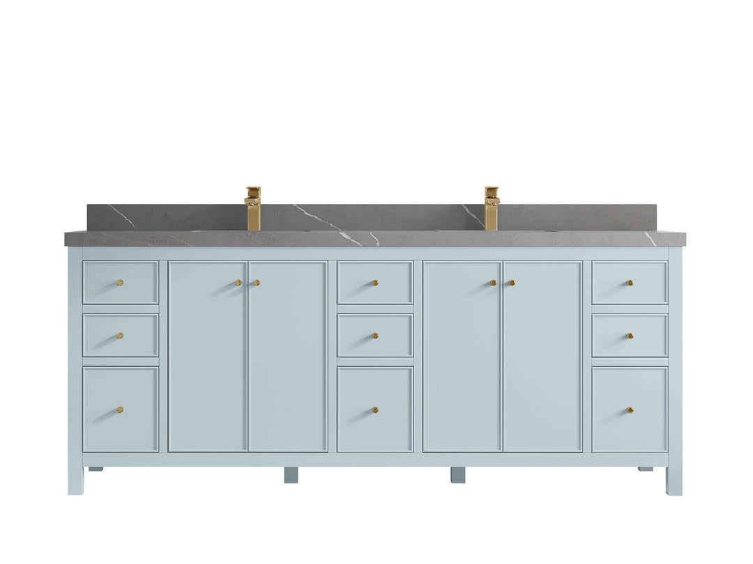 Chicago 84 in. W x 22 in. D Double Sink Bathroom Vanity - Willow Bath and Vanity