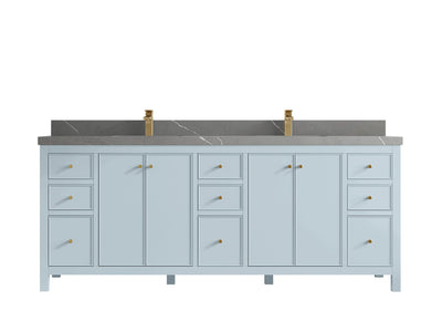 Chicago 84 in. W x 22 in. D Double Sink Bathroom Vanity - Willow Bath and Vanity