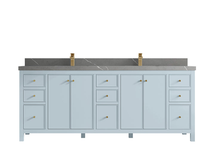 Chicago 84 in. W x 22 in. D Double Sink Bathroom Vanity - photo 35
