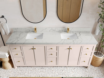 Chicago 84 in. W x 22 in. D Double Sink Bathroom Vanity - Willow Bath and Vanity