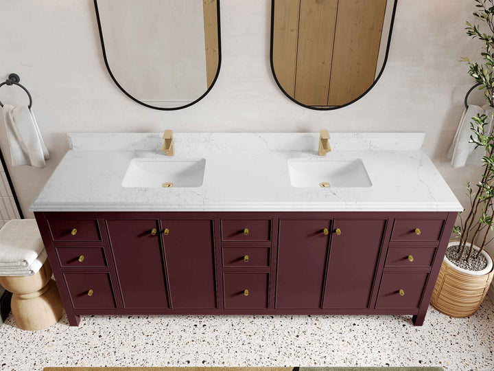 Chicago 84 in. W x 22 in. D Double Sink Bathroom Vanity - photo 12