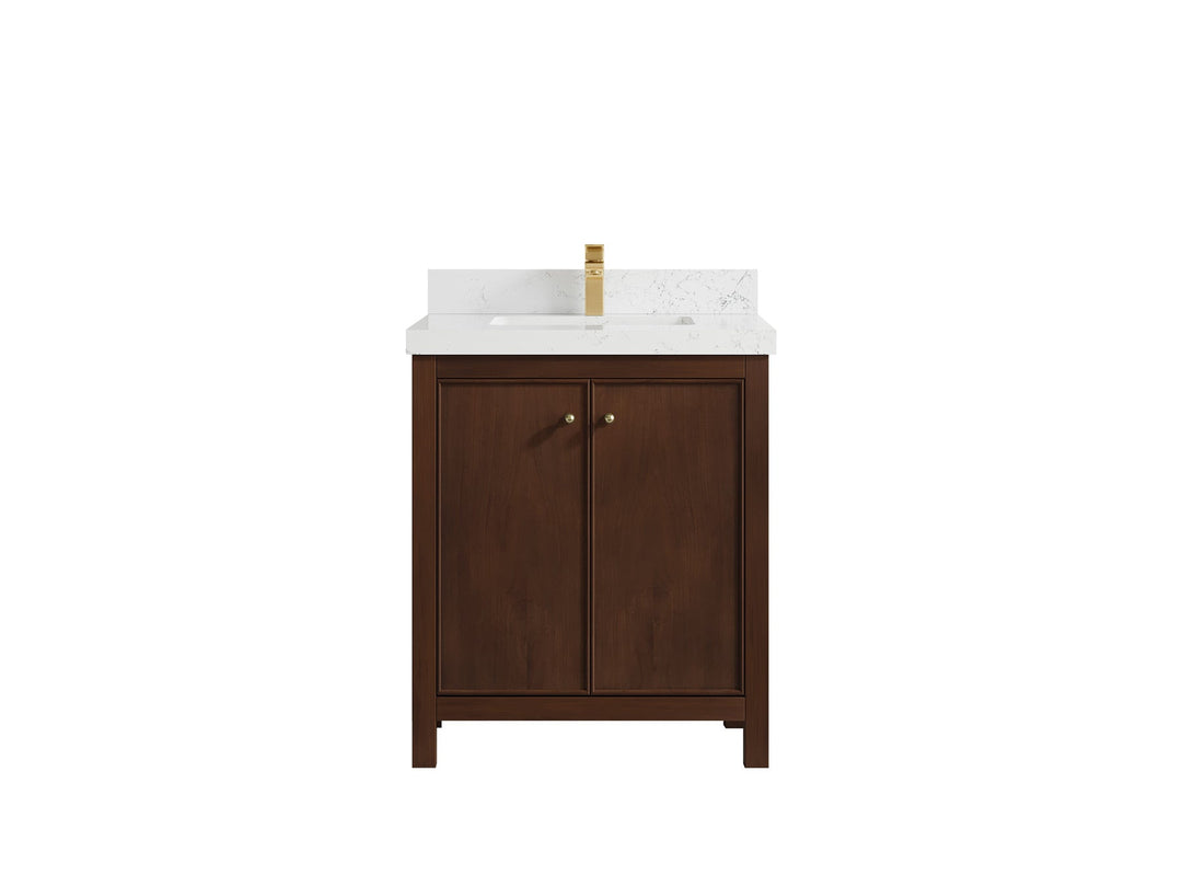 Chicago Teak 30 in. W x 22 in. D Single Sink Bathroom Vanity - Willow Bath and Vanity