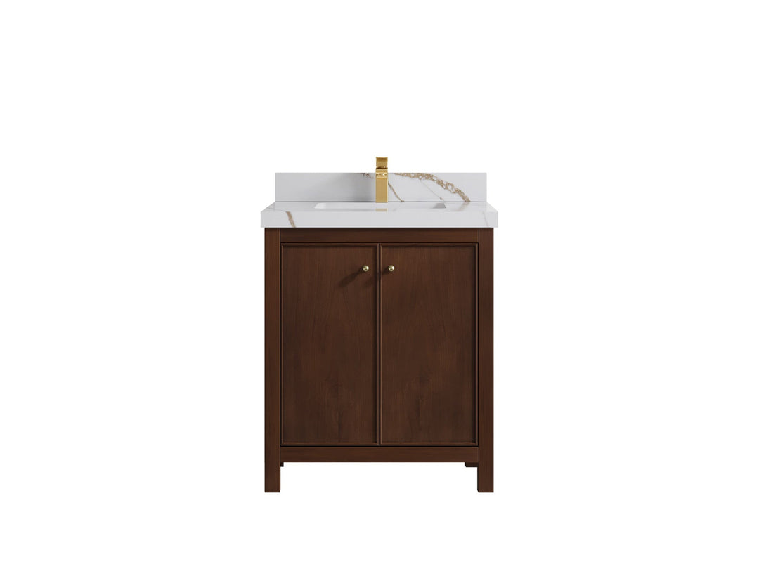 Chicago Teak 30 in. W x 22 in. D Single Sink Bathroom Vanity - Willow Bath and Vanity