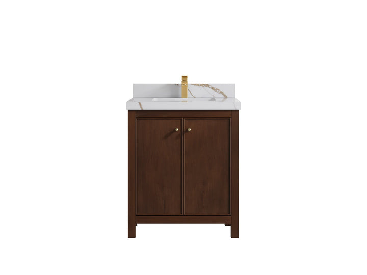 Chicago Teak 30 in. W x 22 in. D Single Sink Bathroom Vanity - photo 13