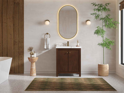 Chicago Teak 30 in. W x 22 in. D Single Sink Bathroom Vanity - Willow Bath and Vanity