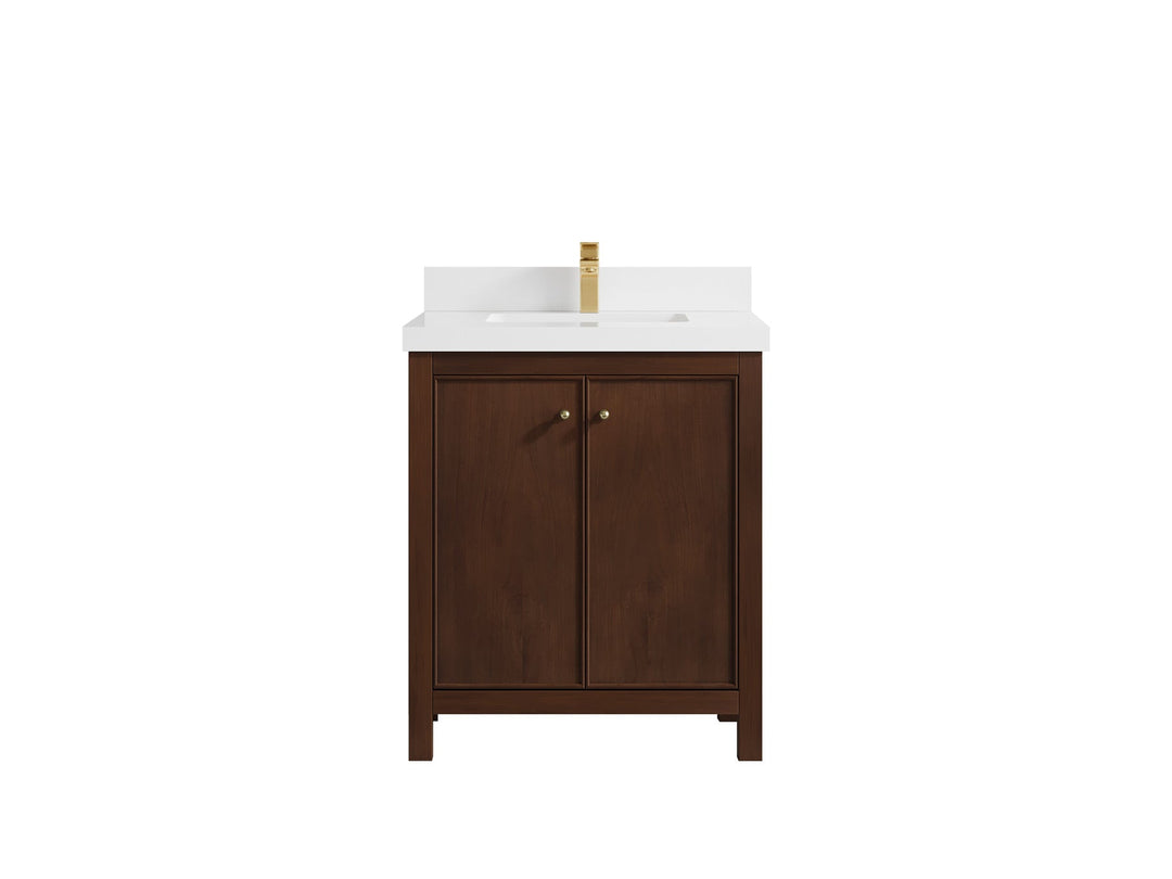 Chicago Teak 30 in. W x 22 in. D Single Sink Bathroom Vanity - Willow Bath and Vanity