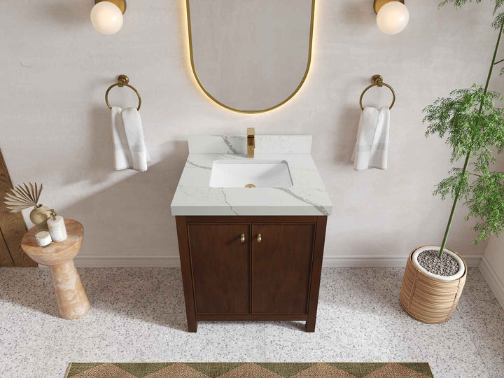 Chicago Teak 30 in. W x 22 in. D Single Sink Bathroom Vanity - photo 14