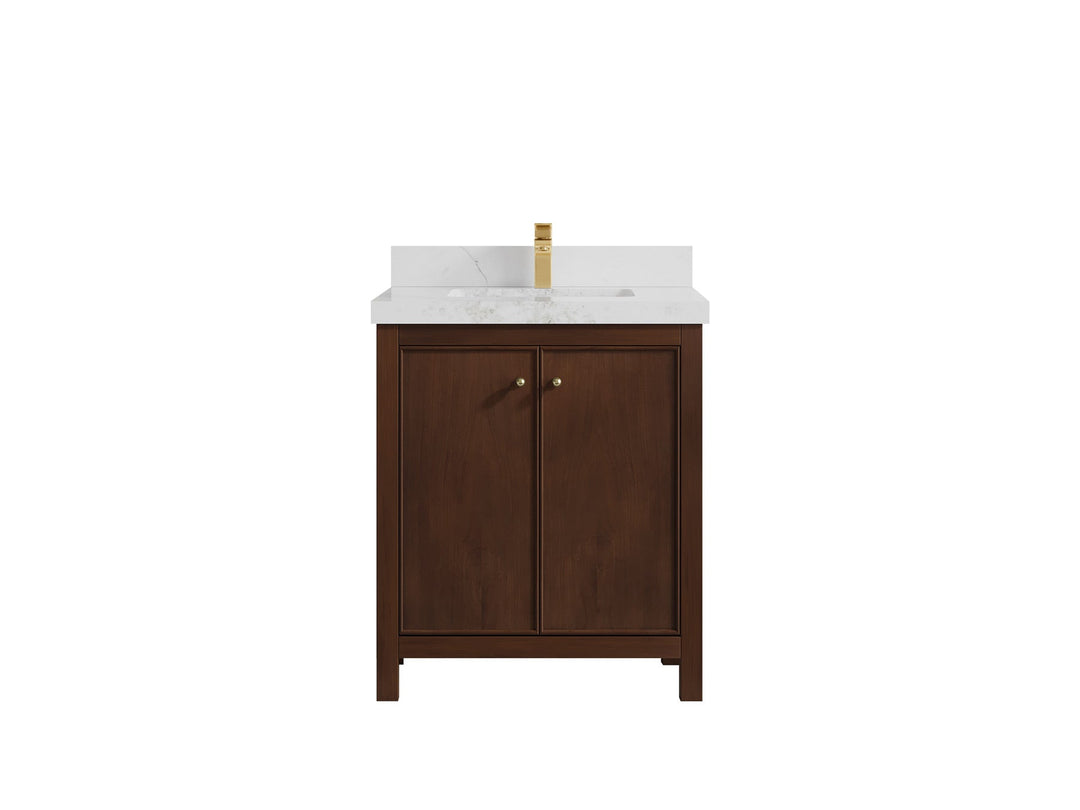 Chicago Teak 30 in. W x 22 in. D Single Sink Bathroom Vanity - Willow Bath and Vanity