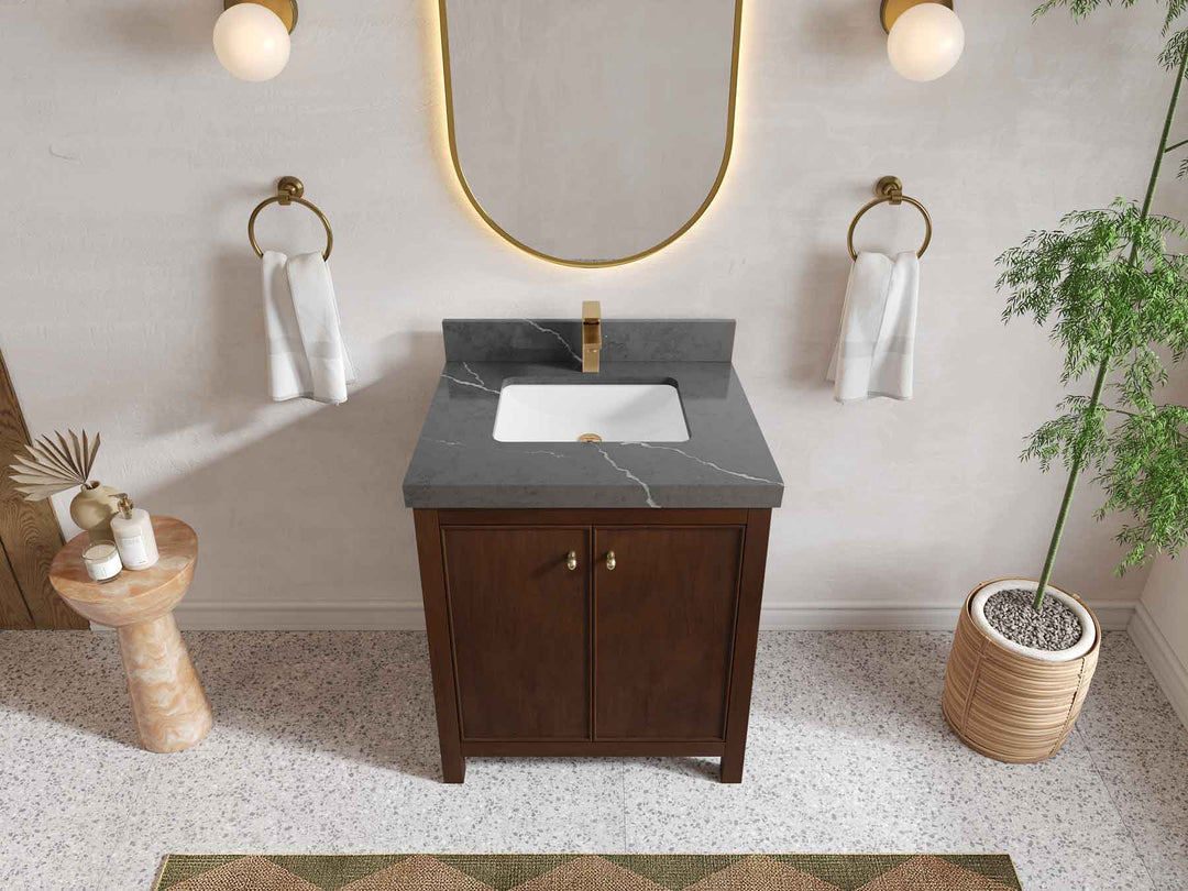 Chicago Teak 30 in. W x 22 in. D Single Sink Bathroom Vanity - Willow Bath and Vanity