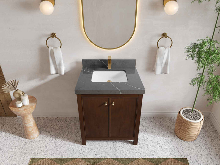 Chicago Teak 30 in. W x 22 in. D Single Sink Bathroom Vanity - photo 30