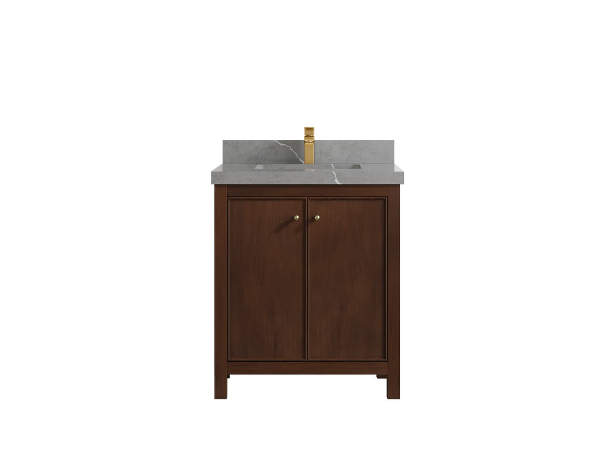 Chicago Teak 30 in. W x 22 in. D Single Sink Bathroom Vanity - Willow Bath and Vanity