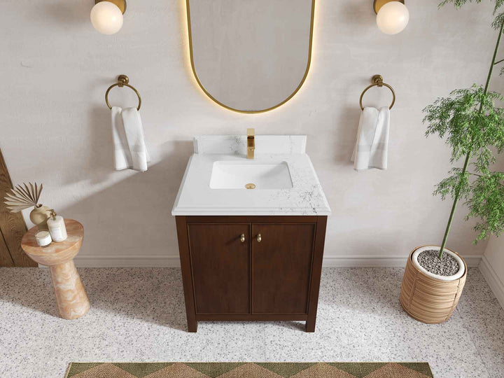 Chicago Teak 30 in. W x 22 in. D Single Sink Bathroom Vanity - photo 22