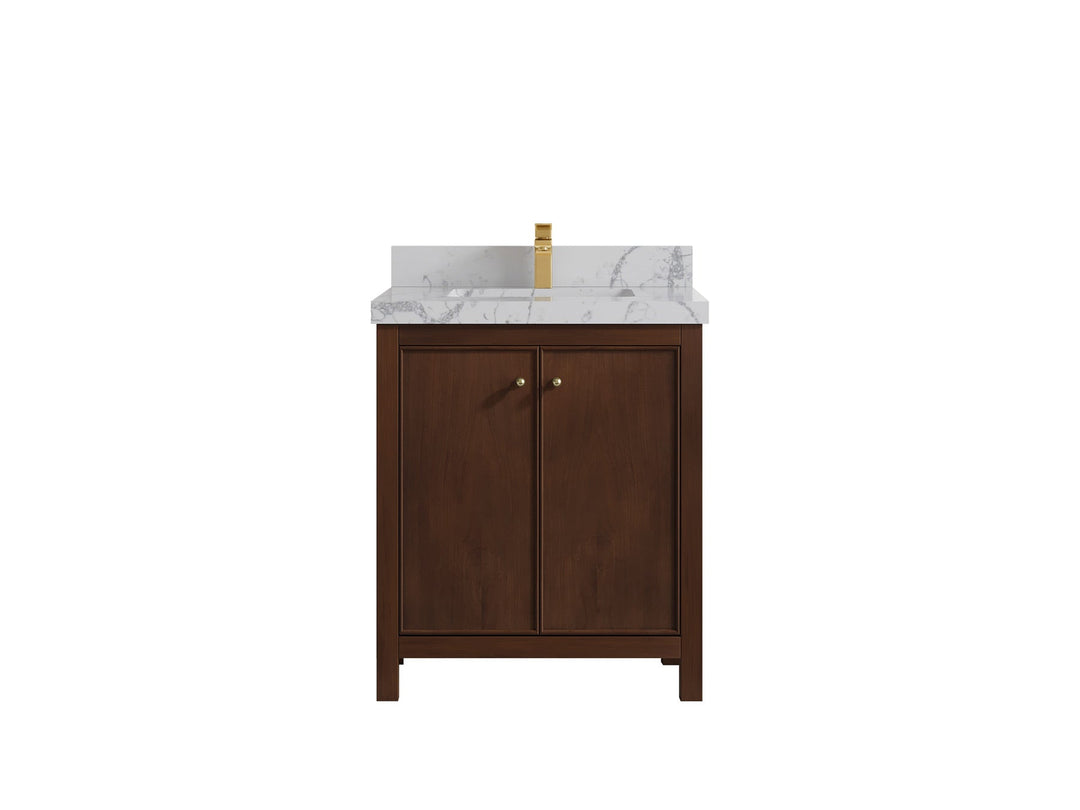 Chicago Teak 30 in. W x 22 in. D Single Sink Bathroom Vanity - Willow Bath and Vanity