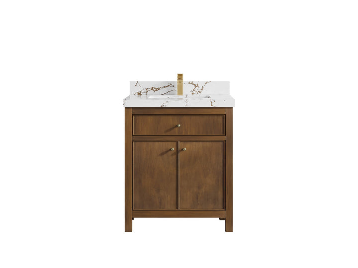 Chicago Teak 30 in. W x 22 in. D Single Sink Bathroom Vanity - photo 37