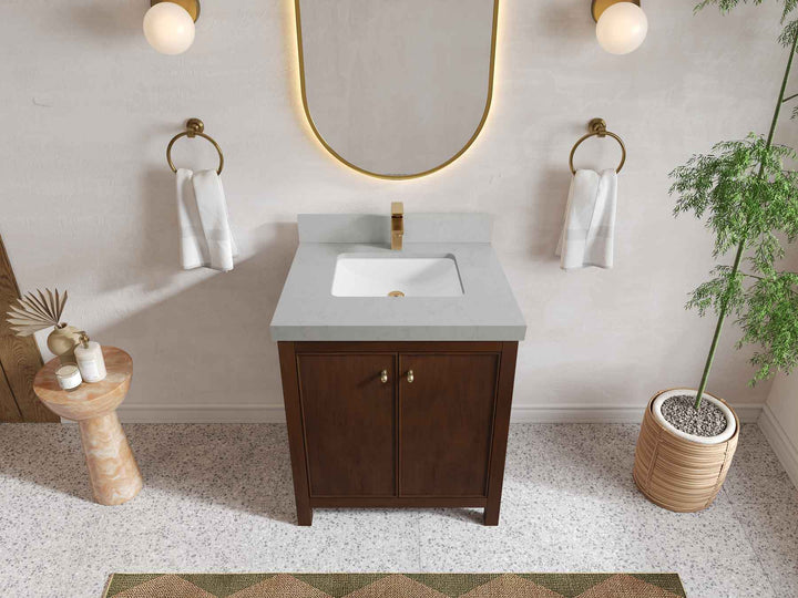 Chicago Teak 30 in. W x 22 in. D Single Sink Bathroom Vanity - photo 10