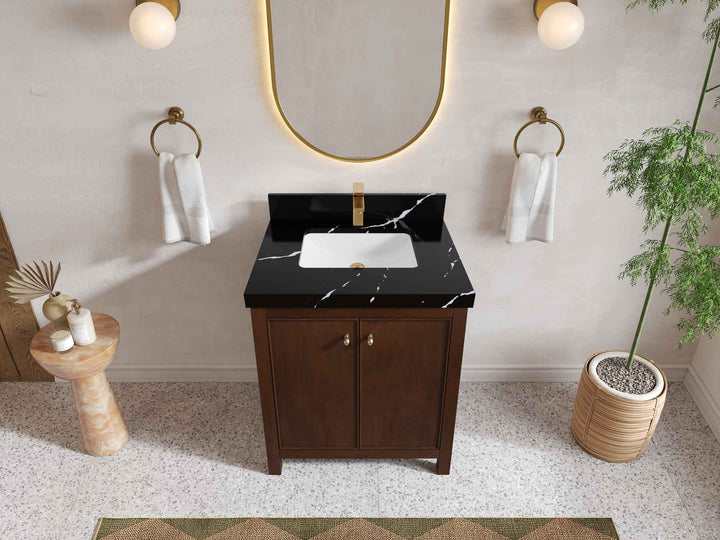 Chicago Teak 30 in. W x 22 in. D Single Sink Bathroom Vanity - photo 42