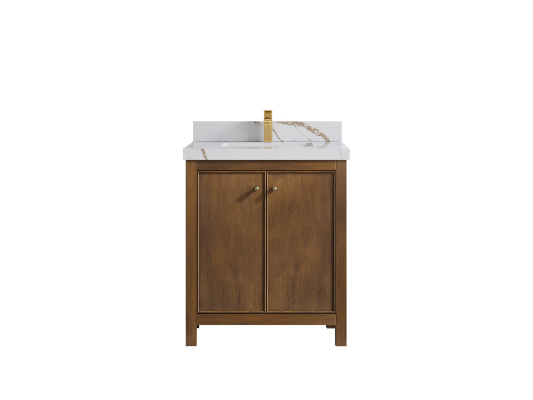 Chicago Teak 30 in. W x 22 in. D Single Sink Bathroom Vanity - Willow Bath and Vanity