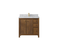 Chicago Teak 36 in. W x 22 in. D Center Sink Bathroom Vanity - photo 40