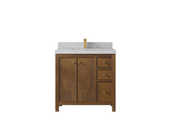 Chicago Teak 36 in. W x 22 in. D Center Sink Bathroom Vanity - photo 30
