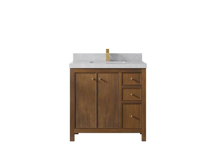 Chicago Teak 36 in. W x 22 in. D Center Sink Bathroom Vanity - photo 30