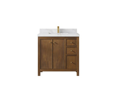 Chicago Teak 36 in. W x 22 in. D Center Sink Bathroom Vanity - photo 20