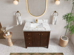 Chicago Teak 36 in. W x 22 in. D Center Sink Bathroom Vanity - photo 23
