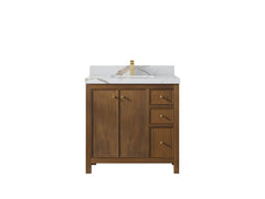 Chicago Teak 36 in. W x 22 in. D Center Sink Bathroom Vanity - photo 14