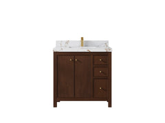 Chicago Teak 36 in. W x 22 in. D Center Sink Bathroom Vanity - photo 40