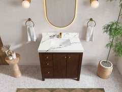 Chicago Teak 36 in. W x 22 in. D Center Sink Bathroom Vanity - photo 19