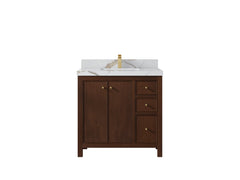 Chicago Teak 36 in. W x 22 in. D Center Sink Bathroom Vanity - photo 18