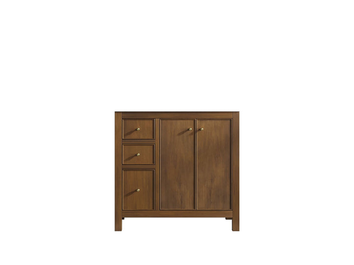Chicago Teak 36" W x 22" D Center Sink Bathroom Vanity - photo 43