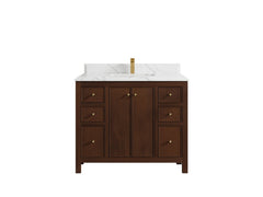 Chicago Teak 42 in. W x 22 in. D Single Sink Bathroom Vanity - photo 27