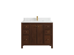 Chicago Teak 42 in. W x 22 in. D Single Sink Bathroom Vanity - photo 29