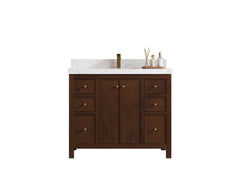 Chicago Teak 42 in. W x 22 in. D Single Sink Bathroom Vanity - photo 1