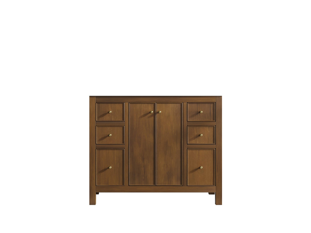 Chicago Teak 42 in. W x 22 in. D Single Sink Bathroom Vanity - Willow Bath and Vanity
