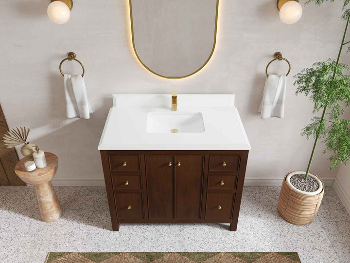 Chicago Teak 42 in. W x 22 in. D Single Sink Bathroom Vanity - photo 30