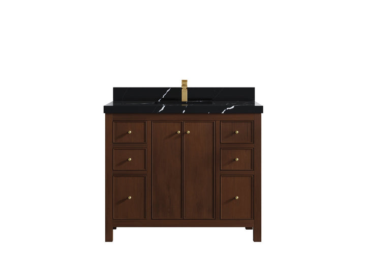 Chicago Teak 42 in. W x 22 in. D Single Sink Bathroom Vanity - photo 17